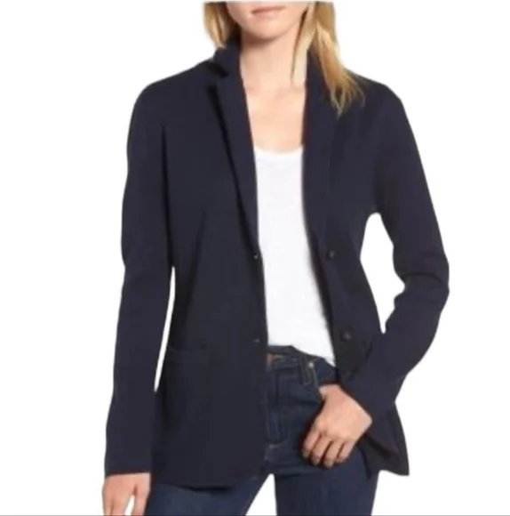 J.crew Merino Wool Sweater Blazer Size M - Picture 2 of 11